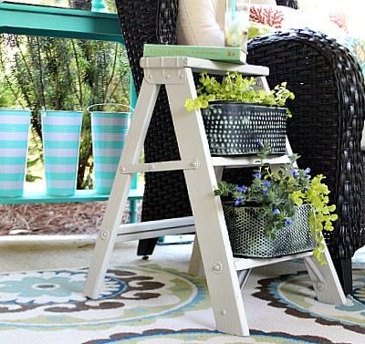 How to make a ladder side table planter