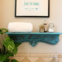 How to make a shelf and paint it with spray chalk paint by Krylon