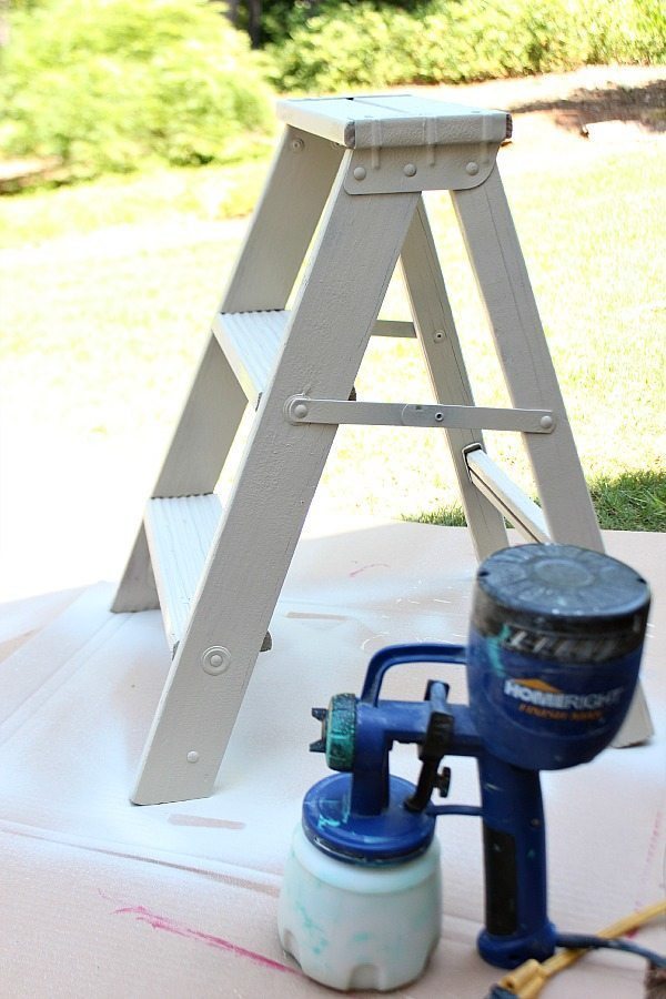 How to repurpose a ladder in to a planter table