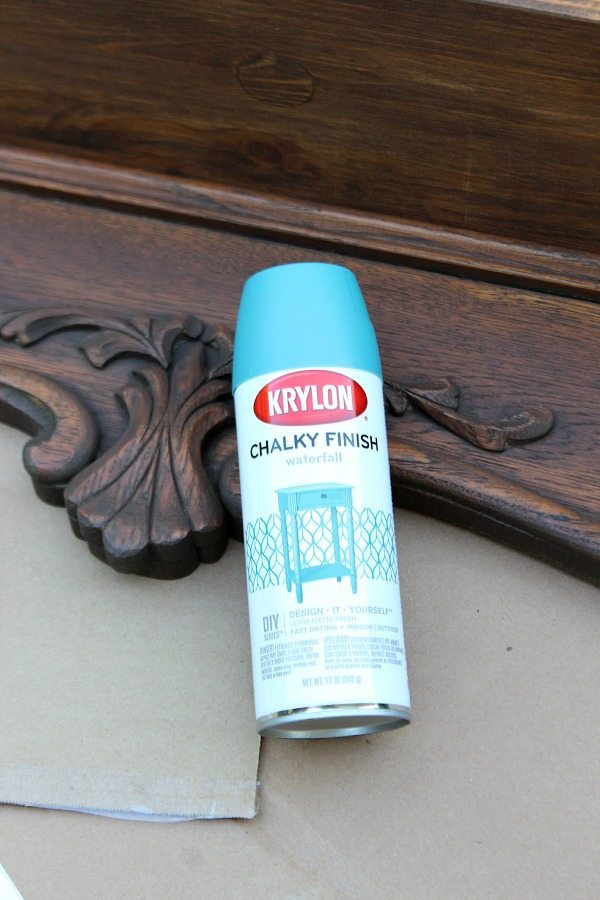 Krylon Chalky Finish spray paint in waterfall