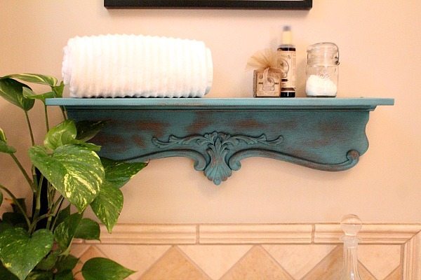 Shelf repurposed, inspired by Decor Steals, Repurposed Shelf with Krylon Chalky Spray Paint