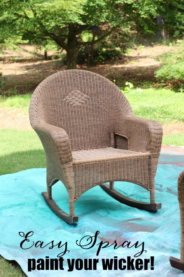Easy spray paint your wicker