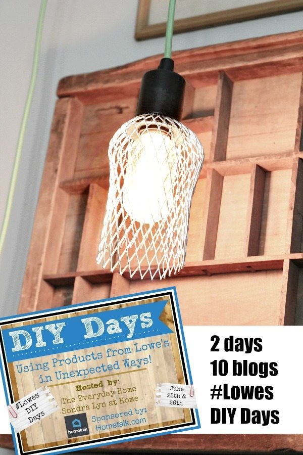 Farmhouse DIY Cage Light #lowes DiY Days