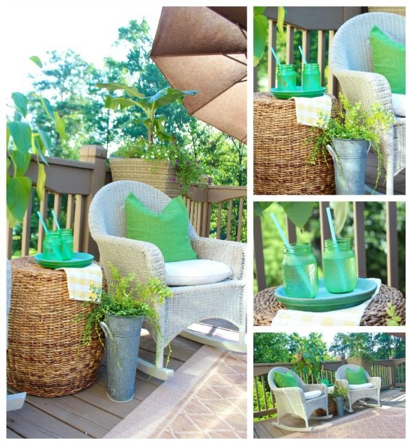 Refreshing patio in greens