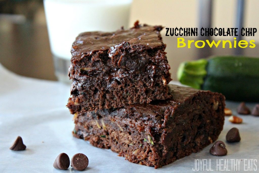 16 - Joyful Healthy eats - Zucchini Chocolate Chip Brownies
