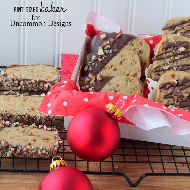 17 - Uncommon Designs - Chocolate Dipped Toffee Cookies