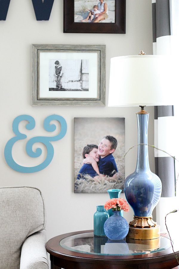 Family Room Gallery wall idea