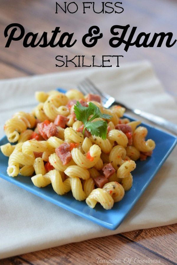 Pasta and Ham Skillet Recipe