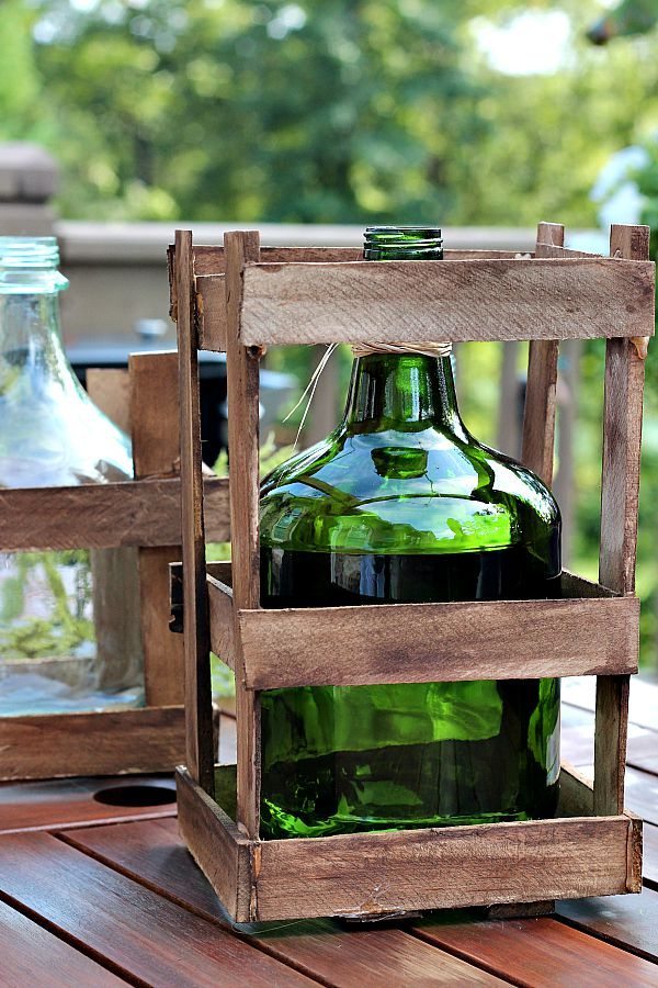 easy diy wooden wine bottle glass holder 