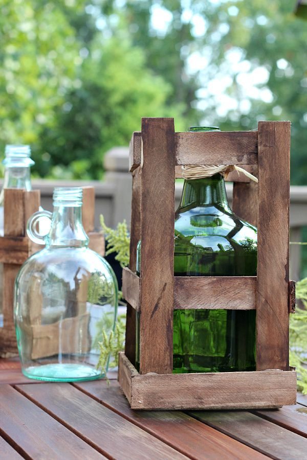 How to make a Vintage like Demijohn in a Crate from RefreshRestyle.com