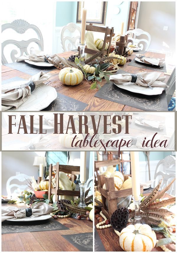 Fall Harvest table idea for a beautiful bountiful harvest on your farmhouse table refreshrestyle.com