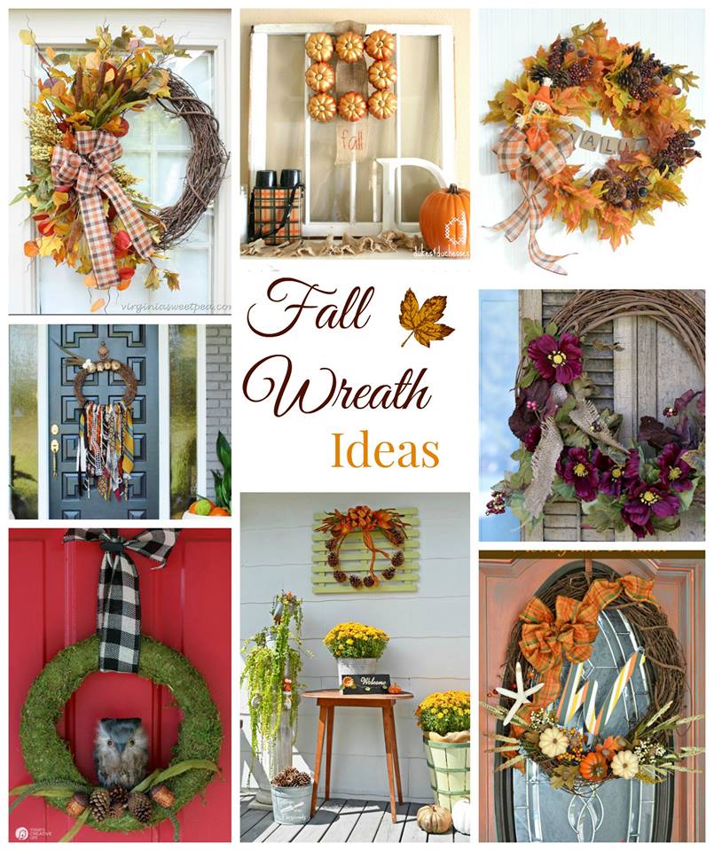 Fall Wreaths tons of ideas - beautiful and directions included refreshrestyle.com