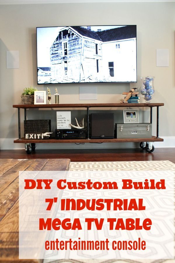 How to create a custom tv console easy DIY instructions included at RefreshRestyle.com