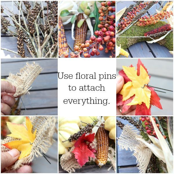 Make a nature inspired fall centerpiece at refreshrestyle.com