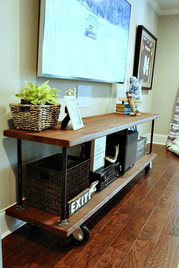 Tv console online table diy