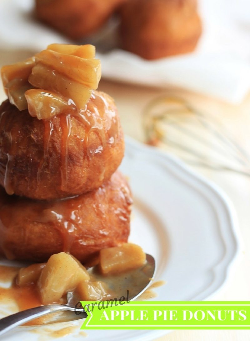 Apple-Pie-Donuts-with-homemade-salted-caramel-sauce