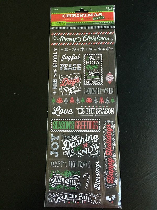 Chalkboard labels from Hobby Lobby for snowball ornaments at refreshrestyle.com