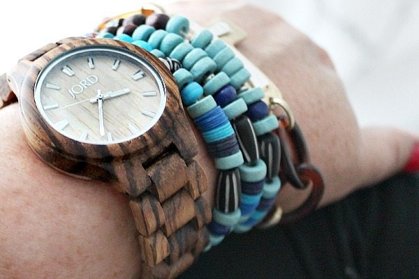 Layer jewelry and wood watch refreshrestyle.com