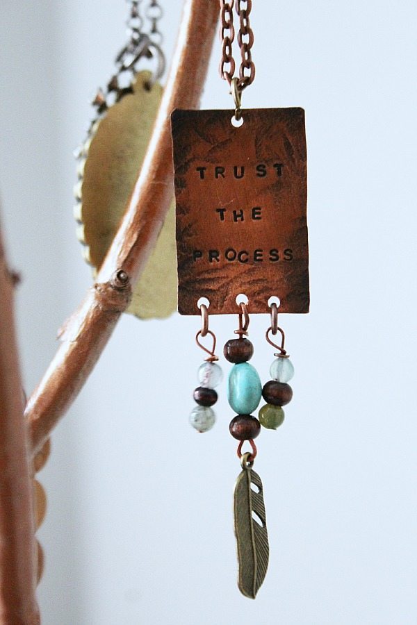 Long necklaces fit great on a branch jewelry holder refreshrestyle.com