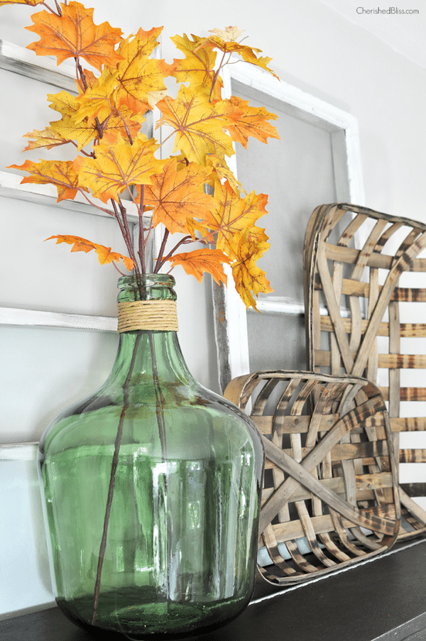 A Simple Fall Mantel from Cherished Bliss 