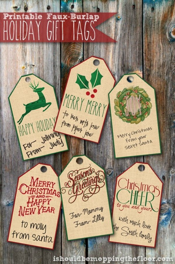 11 Printable Holiday Gift Tags - Refresh Restyle