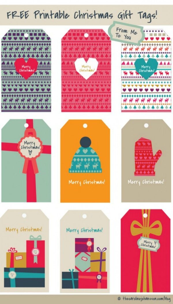 Holiday Gift Tags and Mini Cards {free printable} – Tip Junkie