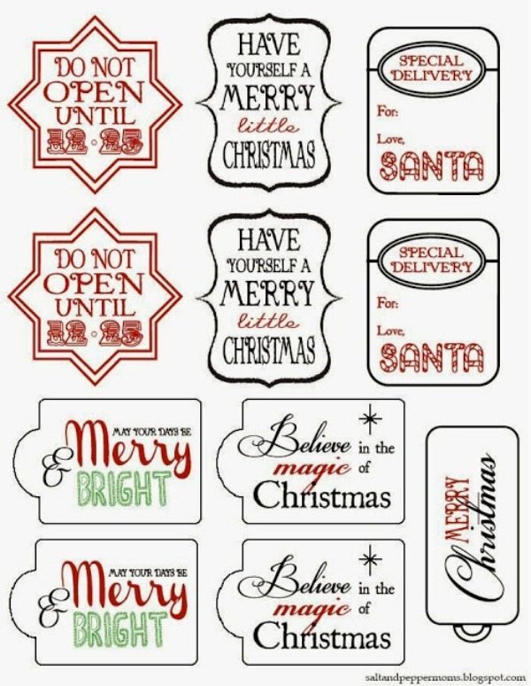 11 Printable Holiday Gift Tags - Refresh Restyle