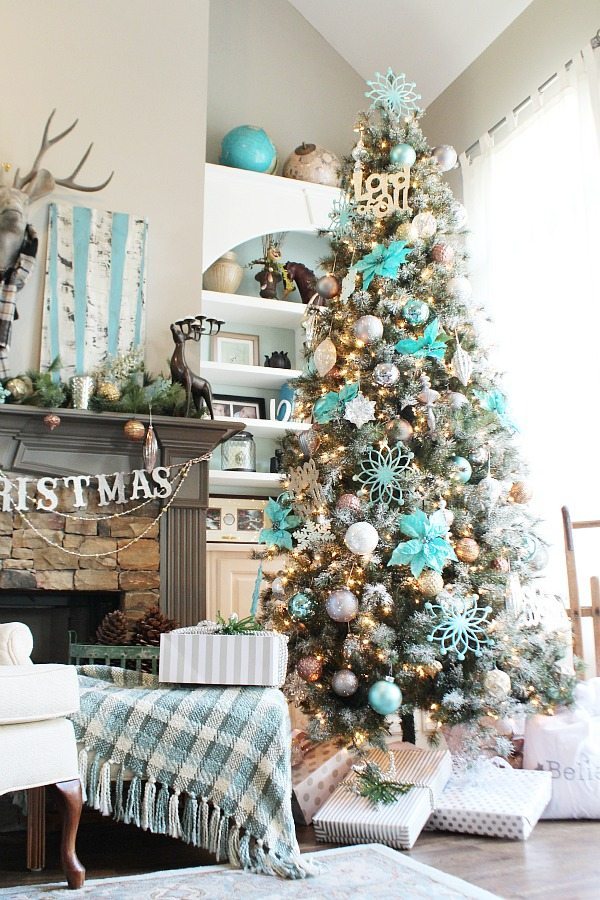 turquoise blue christmas tree