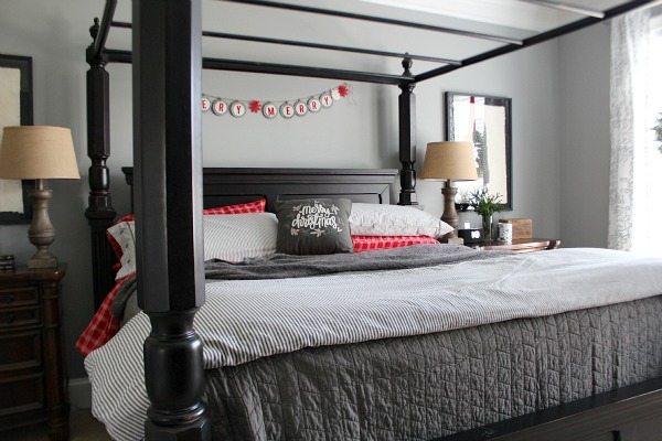 Christmas in the master bedroom at Refresh Restyle
