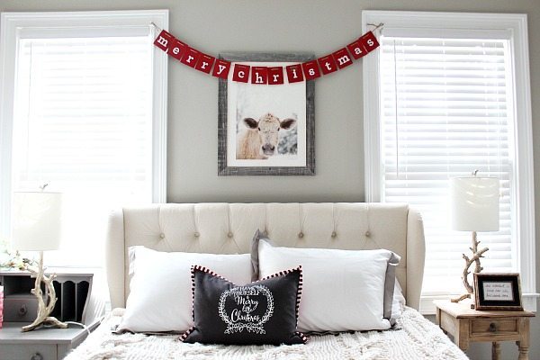 Cows and Christmas in the guest room at Refresh Restyle