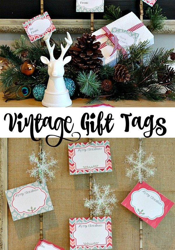 Free for you to print - Vintage inspired Christmas gift tags. Perfect to have on hand