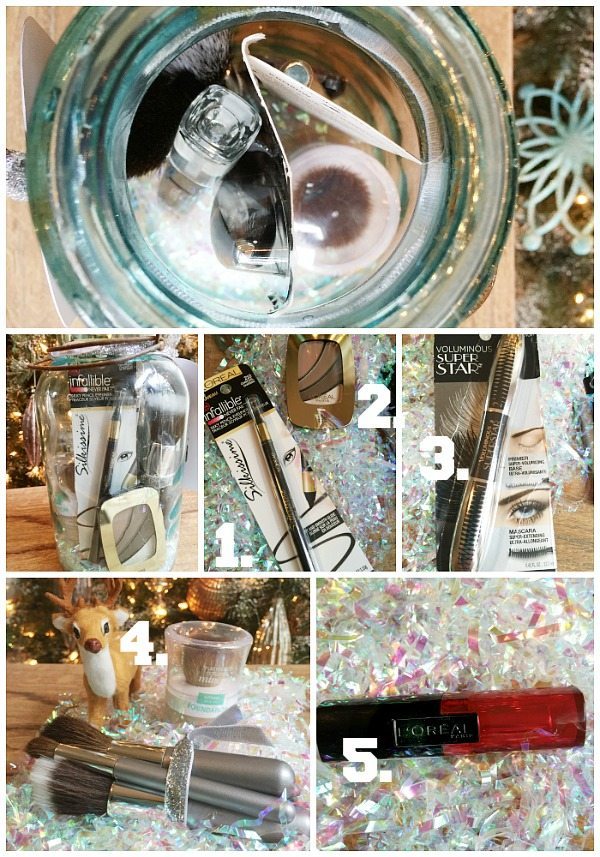 Mason Jar vintage blue filled. Great idea for Christmas gift