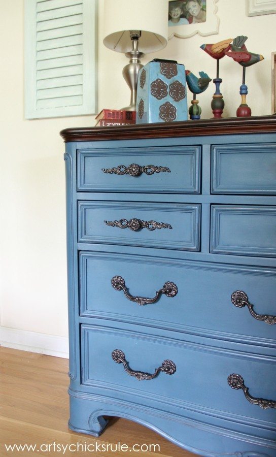 blue chalk paint dresser