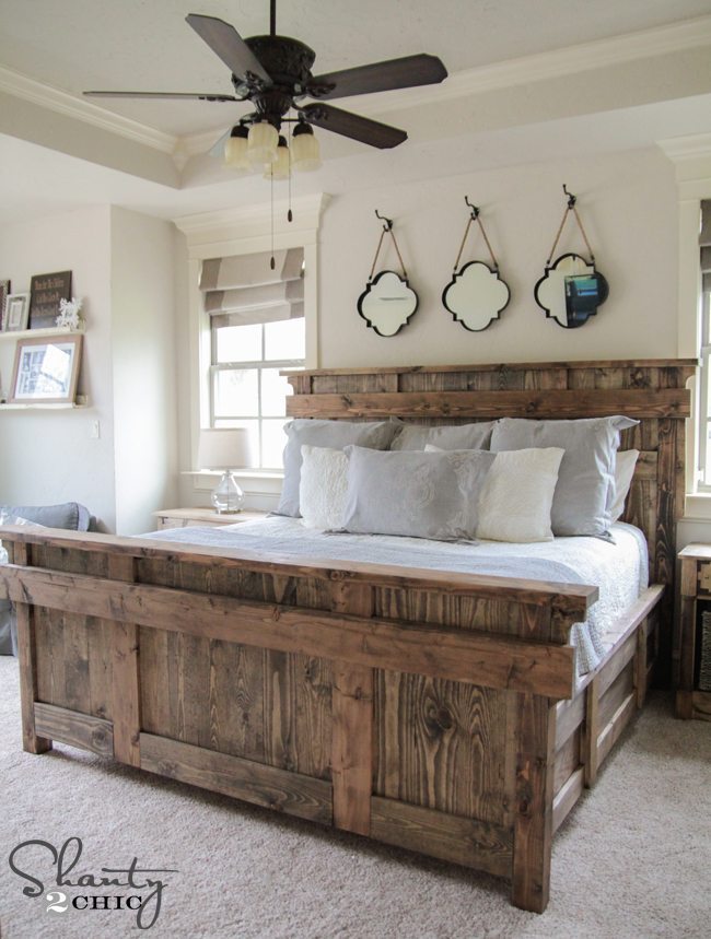 Gorgeous Farmhouse Projects King-Size-Bed-by-Shanty2Chic-Free-Woodworking-Plans