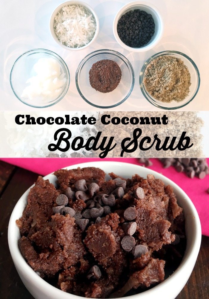 make luxurious chocolate coconut body scrub at home