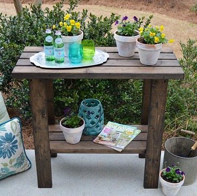 2 X 4 Potting Bench Plan - Create your own for under $15 in no time!