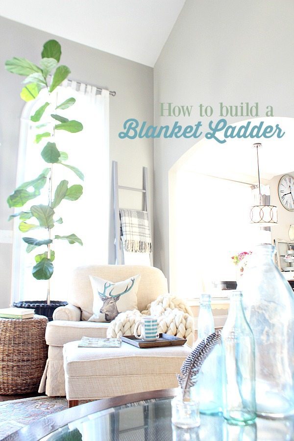 How to build a Blanket Ladder, you may need it if you are obsessed with throws like I am.