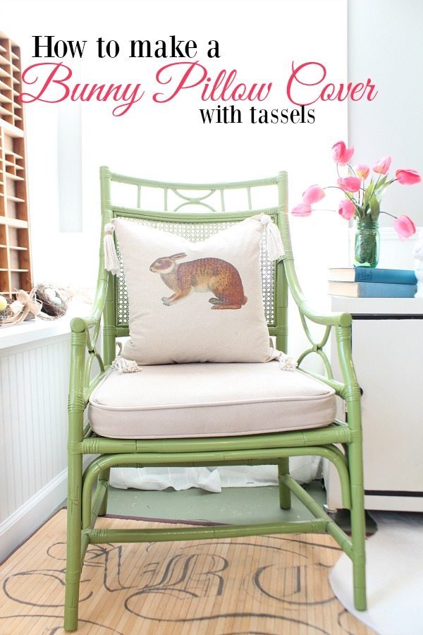 How to make and easy Bunny Pillow Cover with tassels