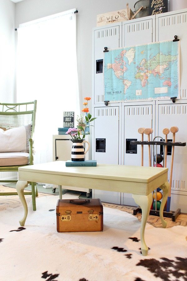 Queen Ann Coffee Table makeover from frumpy to fun