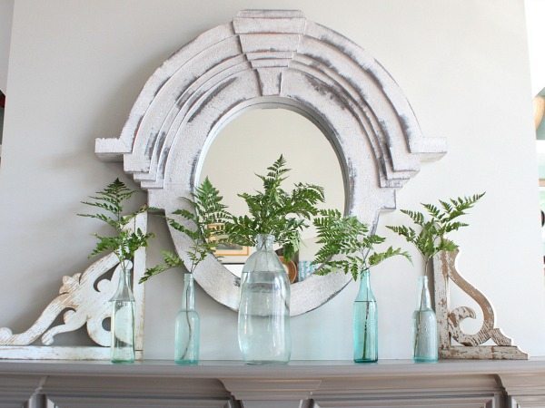 Fern mantel Refresh Restyle spring home tour