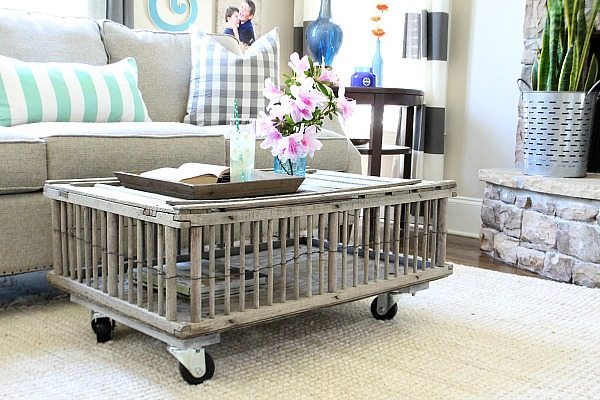You can turn a chicken coop in to a coffee table Refresh Restyle