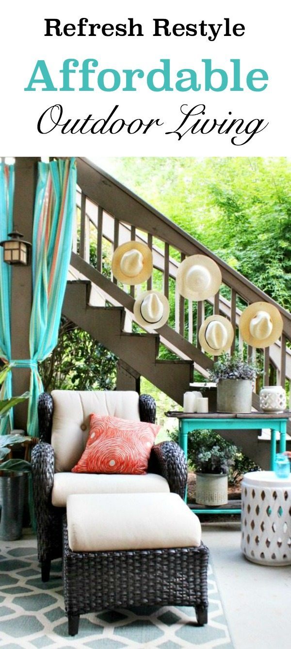 Affordable outdoor living ideas with Better Homes and Gardens - no sew curtains and more at Refresh Restyle