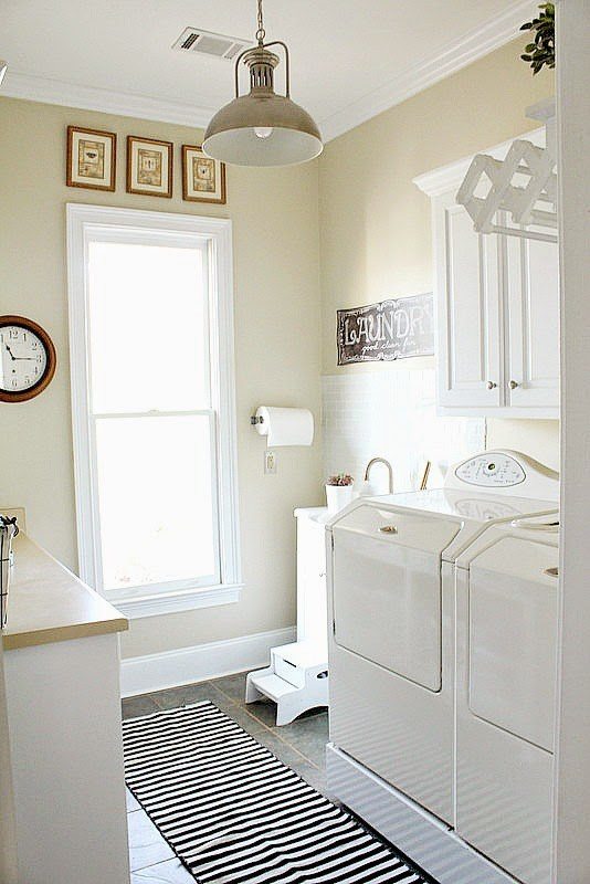 Over 30 laundry room makeovers - lots of do it yourself ideas at Refresh Restyle