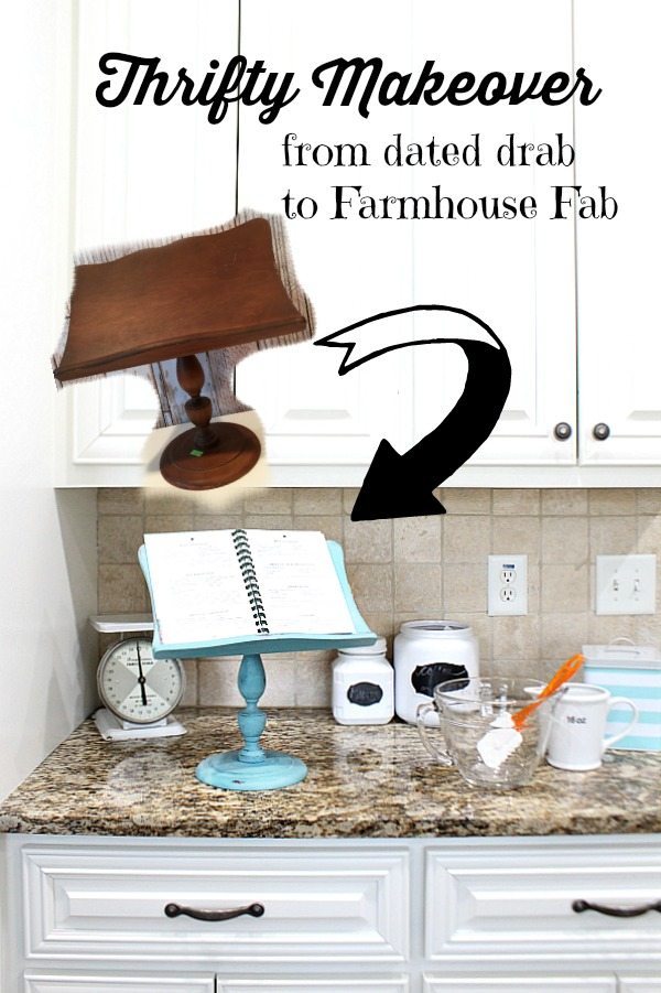 Farmhouse Ipad - Recipe book holder thrifty makeover