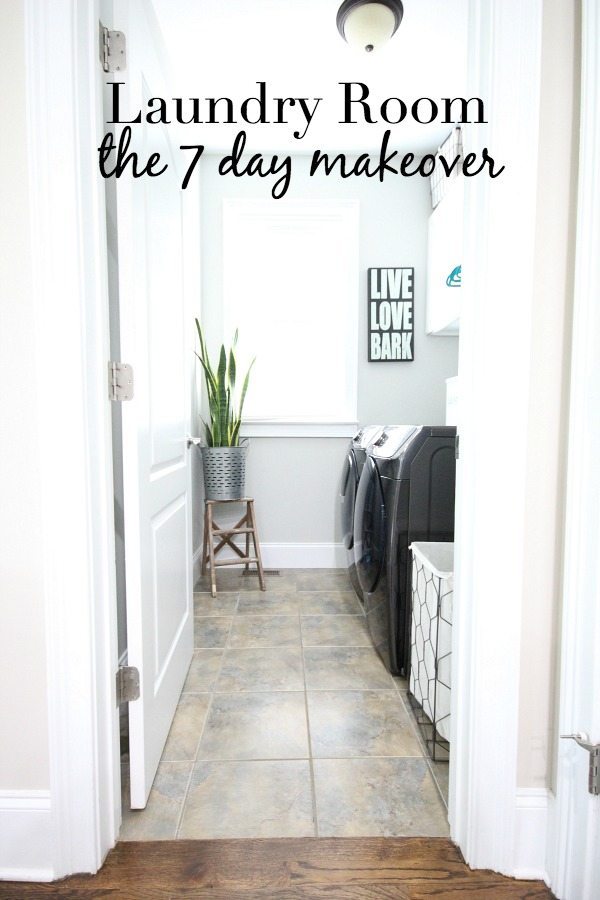 Laundry room makeover in 7 days plus a review of Samsung AddWash Washer and Dryer at Refresh Restyle