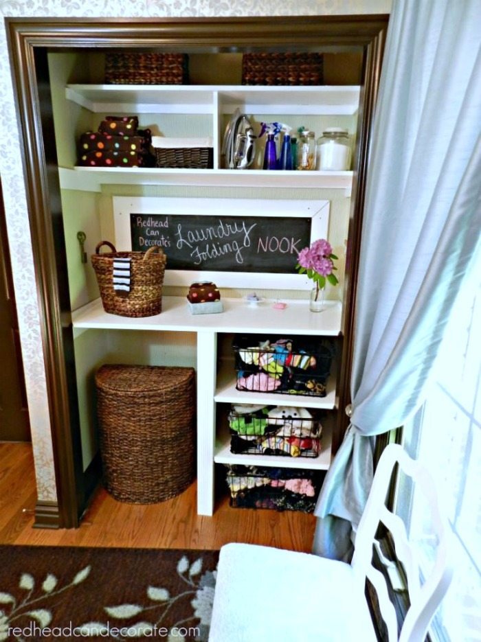 Red Head Can Decorate Cute-Closet-Folding-Nook