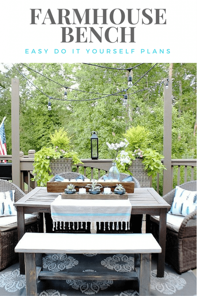 Farmhouse Bench - easy DIY plans to make one yourself