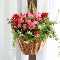 How to use a Bicycle basket as planter - a thrift store makeover for outdoor decor at refreshrestyle.com