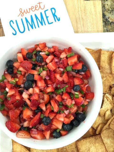 refreshing strawberry blueberry salsa recipe