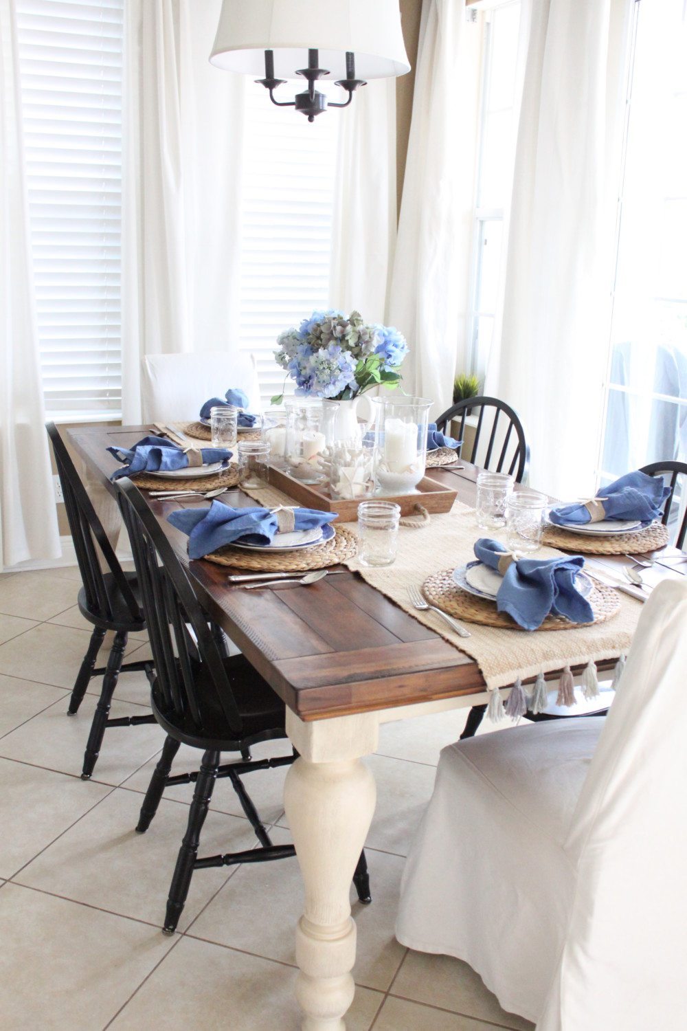 Blue and White Table